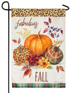 Fabulouse Fall Decorative Strie Fabric Garden Flag