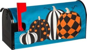 Fall Pattern Pumpkins Nylon Mailbox Cover