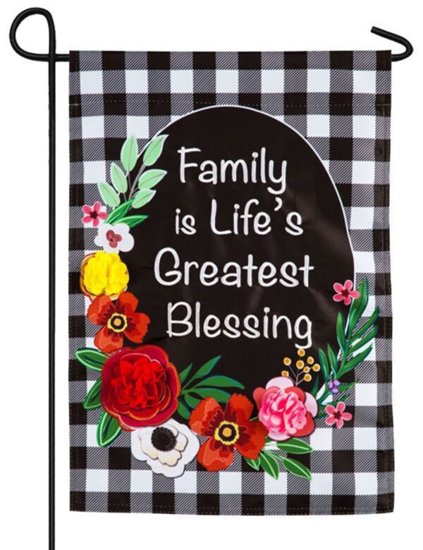 Family is Life's Greatest Blessing Applique Garden Flag