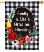 Family is Life's Greatest Blessing Applique House Flag