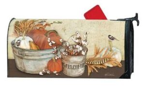 Farmhouse Pumpkins Mailbox Cover
