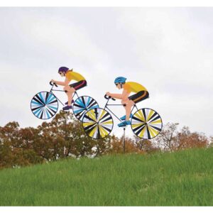 Female Cyclist Large Bicycle Wind Spinner