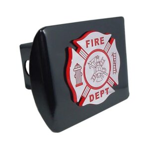 Firefighter Black and Chrome Maltese Cross Car Emblem - I AmEricas