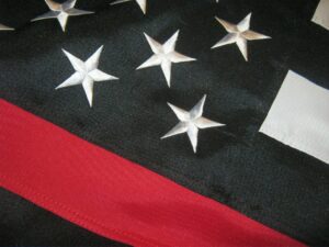 Firefighter Thin Red Line Black and White American Flag 3x5 2-Ply Polyester