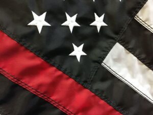 Firefighter Thin Red Line Black and White American Flag 3x5 Sewn Nylon