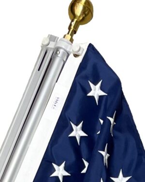 Fly-Right 6ft Rotating Pole and American Flag Kit - Made in the USA