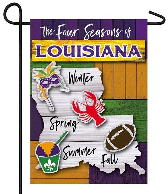 Four Seasons of Louisiana Suede Reflections Garden Flag