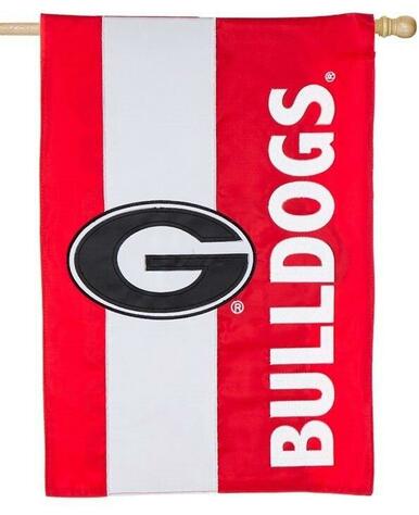 Georgia Bulldogs Embellished Applique House Flag