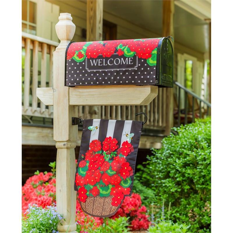 Geranium Polka Dots Nylon Mailbox Cover I AmEricas Flags