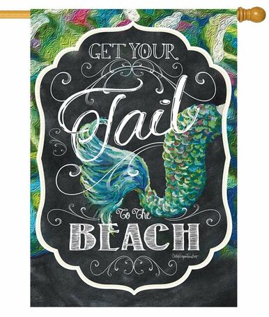 Get Your Tail to the Beach House Flag