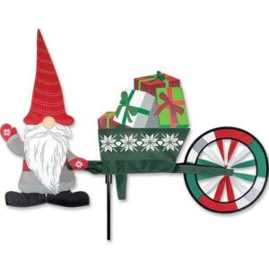 Gnome and Wheelbarrow Christmas Wind Spinner