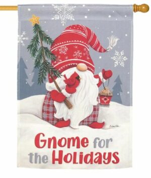 Gnome for the Holidays House Flag