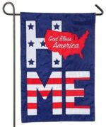 God Bless America Home Applique Garden Flag