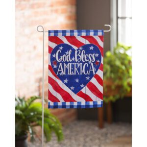 God Bless America Suede Reflections Garden Flag