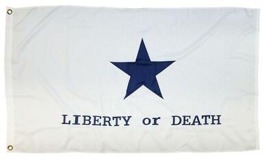 Goliad Liberty or Death Flag 3x5 Sewn Cotton