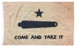 Gonzales Come and Take It Flag Sewn Nylon Vintage Antiqued 3' x 5'