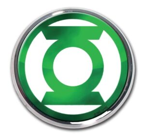 Green Lantern Chrome with Color Car Emblem