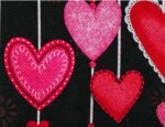 Hanging Love Hearts Textured Suede House Flag
