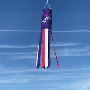 Happy 4th of July Embroidered Windsock