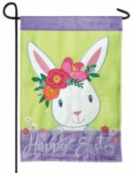 Happy Easter Bunny Double Applique Garden Flag