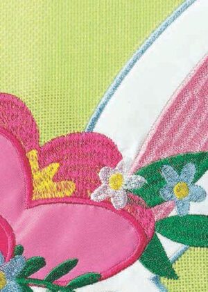 Happy Easter Bunny Double Applique House Flag