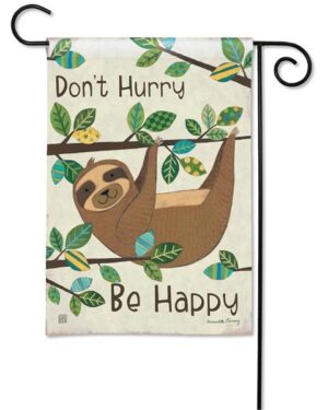Happy Sloth Garden Flag