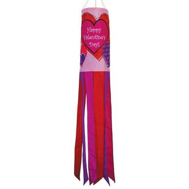 Happy Valentine's Day Embroidered Windsock