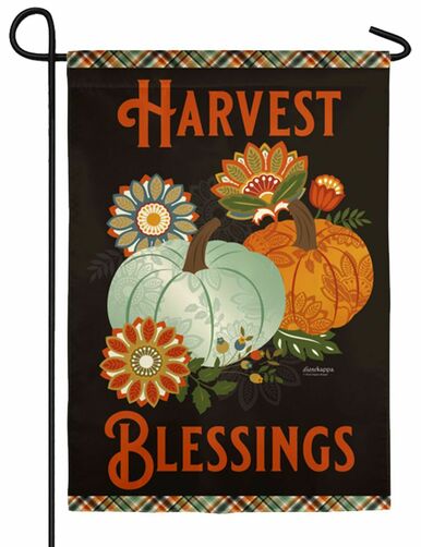 Harvest Blessings Textured Suede Garden Flag