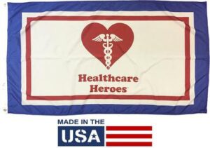 Healthcare Heroes Nyl-Glo Nylon 3x5 Flag Made in the USA