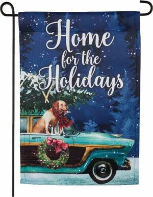Home for the Holidays Suede Reflections Garden Flag