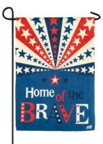 Home of the Brave Suede Reflections Garden Flag