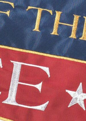 Home of the Free Double Applique House Flag Detail 1