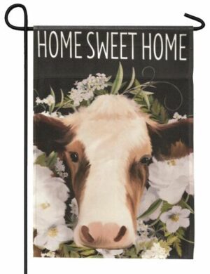 Home Sweet Home Cow Garden Flag