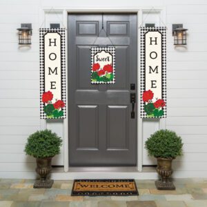 Home Sweet Home Geraniums Door Banner Kit