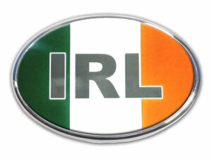 Ireland Chrome and Color Oval Car Emblem
