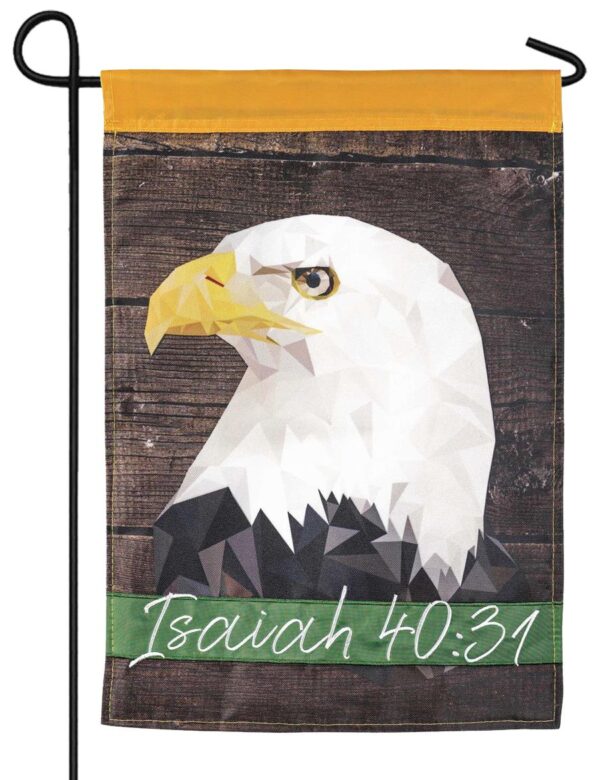 Isaiah 40:31 Eagle Printed Applique Garden Flag