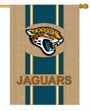 Jacksonville Jaguars Burlap House Flag