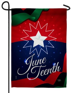 Juneteenth Holiday Sublimated Garden Flag