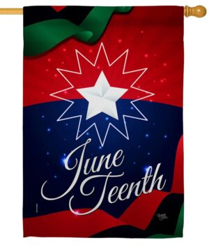 Juneteenth Holiday Sublimated House Flag