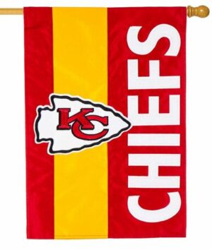 Kansas City Chiefs Embellished Applique House Flag