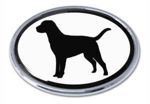 Labrador Retriever Chrome Car Emblem