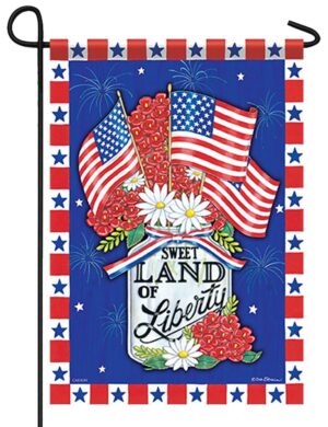Land of Liberty Mason Jar Garden Flag