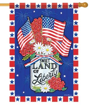 Land of Liberty Mason Jar House Flag