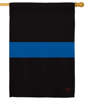 Law Enforcement Thin Blue Line Sublimated House Flag