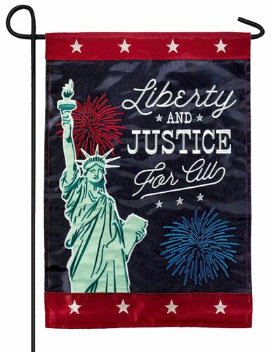 Liberty and Justice Double Applique Garden Flag