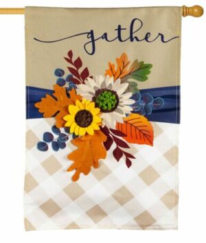 Linen Fall Floral Gather Decorative House Flag