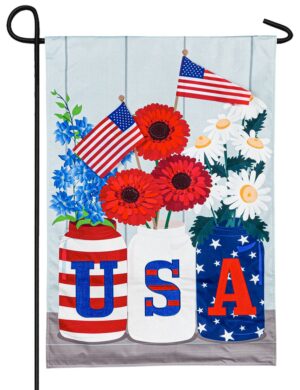 Linen USA Mason Jars Decorative Garden Flag