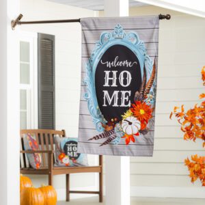 Linen Welcome Home Frame Decorative House Flag Display
