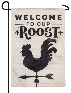 Linen Welcome to Our Roost Decorative Garden Flag
