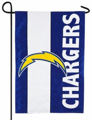 Los Angeles Chargers Embellished Applique Garden Flag